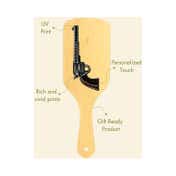 Allure Personalised Paddle Hair Brush Gun Print