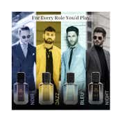 FRENCH ESSENCE Premium Blue (Noir, Night, Jazz & Bleu) Luxury Perfume Gift Set For Men (4 pcs)