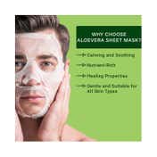 Mancode Aloe Vera Facial Sheet Mask For All Skin Types (25 ml)