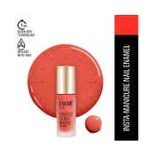 Lakme 9to5 Powerplay Insta-Manicure Nail Enamel - Coral Cloud (6 ml)