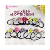 Majestique Smiley Star Rubber Bands for Baby Hair Ties Elastic Ponytail Holders Best Gift (12 pcs)