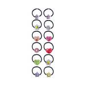 Majestique Smiley Star Rubber Bands for Baby Hair Ties Elastic Ponytail Holders Best Gift (12 pcs)