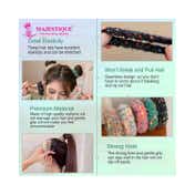 Majestique Soft Stretchable Hair Rubber Band Hair Ties Ponytail Holder (5 pcs)