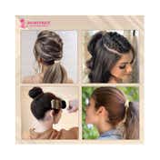 Majestique Soft Cotton Stretchable Rubber Band Hair Ties Ponytail Holder (12 pcs)