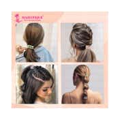Majestique Spiral Hair Ties for Thick Hair Elastic No Crease Hair Coils Ponytail Holders (5 pcs)