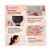 Majestique Spiral Hair Ties for Thick Hair Elastic No Crease Hair Coils Ponytail Holders (5 pcs)