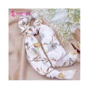 Majestique Hair Scarf Printed Satin Elastic Hair Ribbon Hair Ties Bow Scrunchies