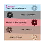 Majestique Satin Silk Scrunchies Hair Accessories Hair Ties for Women and Girl Best Gift (4 pcs)