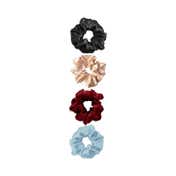 Majestique Satin Silk Scrunchies Hair Accessories Hair Ties for Women and Girl Best Gift (4 pcs)