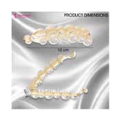 Majestique Stylish White Pearl Banana Clips Ponytail Holder Hair Clutchers (2 pcs)