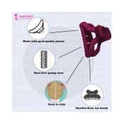 Majestique Stylish Premium Matte Plastic Hair Clutcher Claw Clip With Box (10 pcs)