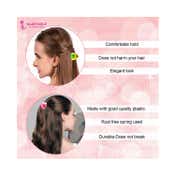 Majestique Stylish Premium Matte Plastic Hair Clutcher Claw Clip (5 pcs)