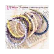 Majestique Headband Satin Silk Twine Beautiful Fancy Hair Band Color May Vary (4 pcs)