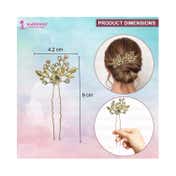 Majestique Flower Hair Clips Accessories Crystal Rhinestone Bridal Pin (2 pcs)