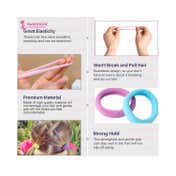 Majestique Cotton Stretchable Hair Ties Ponytail Holder Rubber Band (20 pcs)