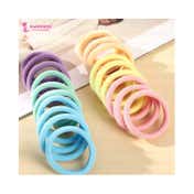 Majestique Cotton Stretchable Hair Ties Ponytail Holder Rubber Band (20 pcs)