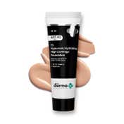 The Derma Co 1% Hyaluronic Hydrating  High Coverage Foundation SPF 40 PA+++ - Ivory Shade (18 ml)