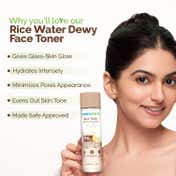 Mamaearth  Rice Water Dewy Face Toner with Rice Water & 4% Niacinamide for Glass Skin (150 ml)