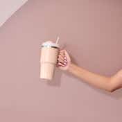 Reusable coffee and water tumbler for travel, gym, and office – Tira’s Stanley-inspired design