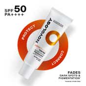 Novology SPF 50 PA++++ Hydrating Sheer Sunscreen,100 hours Hydration, Non Sticky,With Vitamin C (50g)