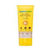 Mamaearth Rice Water Dewy Sunscreen with Rice Water & Niacinamide & Tan Protection SPF 50 PA++++ (80g)