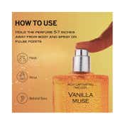 mCaffeine Fien Vanilla Muse Perfume for Women Sweet Vanilla EDP (100 ml)