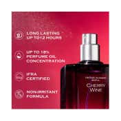 mCaffeine Fien Cherry Wine Perfume for Women Citrus-Sweet EDP (100 ml)