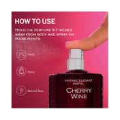 mCaffeine Fien Cherry Wine Perfume for Women Citrus-Sweet EDP (100 ml)