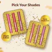 Mamaearth Moisture Matte Long Stay Lipstick Gift Set - Nude Perfection (3 pcs)
