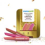 Mamaearth Moisture Matte Long Stay Lipstick Gift Set - Nude Perfection (3 pcs)