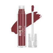Swiss Beauty Here To Stay Liquid Matte Lipstick with Kiss Proof Formula - Touch Of Brown (3 ml)