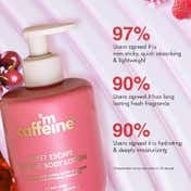 mCaffeine Sweet Escape Perfume Body Lotion with Niacinamide, Cocoa Butter,Fruity-Floral Fragrance (300 ml)