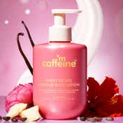 mCaffeine Sweet Escape Perfume Body Lotion with Niacinamide, Cocoa Butter,Fruity-Floral Fragrance (300 ml)