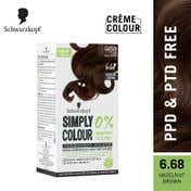 Schwarzkopf Simply Colour Permanent Hair Colour For 100% Grey Coverage-6.68 Hazelnut Brown (142.5 ml)