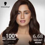 Schwarzkopf Simply Colour Permanent Hair Colour For 100% Grey Coverage-6.68 Hazelnut Brown (142.5 ml)