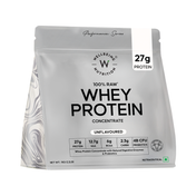 Wellbeing Nutrition Whey Protein Concentrate 27g Protein 4B CFU Probiotics Unflavored (1 kg)