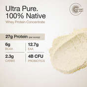 Wellbeing Nutrition Whey Protein Concentrate 27g Protein 4B CFU Probiotics Unflavored (1 kg)