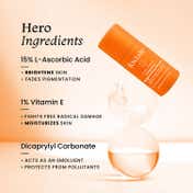 Foxtale 15% Vitamin C Face Serum for Brightening Fades Dark Spot Skin Even Skin Tone (10 ml)