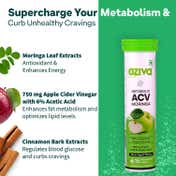 Oziva ACV Moringa Weight Loss 3-In-1 Fat Oxidation Formula, Green Apple (15 Tablets)