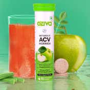 Oziva ACV Moringa Weight Loss 3-In-1 Fat Oxidation Formula, Green Apple (15 Tablets)