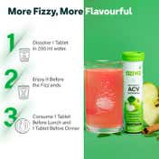 Oziva ACV Moringa Weight Loss 3-In-1 Fat Oxidation Formula, Green Apple (15 Tablets)