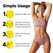 LetsShave Reusable Evior Bikini Line Razor for Women (3 pcs)