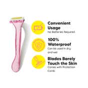 LetsShave Reusable Evior Bikini Line Razor for Women (3 pcs)