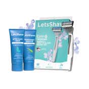 LetsShave Evior 6 Portable Shaving Kit Razor After Shave Balm & Transparent Gel for Women (3 pcs)