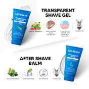 LetsShave Evior 6 Portable Shaving Kit Razor After Shave Balm & Transparent Gel for Women (3 pcs)