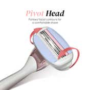 LetsShave Evior 3 Shaving Kit Razor Evior 3 Blades & After Shave Balm for Women (6 pcs)