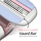 LetsShave Evior 3 Shaving Kit Razor Evior 3 Blades & After Shave Balm for Women (6 pcs)