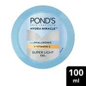 Ponds Hydra Miracle Super Light Gel with Hyaluronic Acid & Vitamin C (100g)