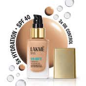 Lakme 9to5 Hya Matte Foundation + Hyaluronic Acid - Warm Beige (25 ml)