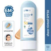 Plum Rice water & 3% Niacinamide sheer-tinted SPF 50 PA++++ sunscreen Universal Tint Non-Oily (50 g)